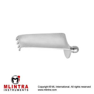 Cloward Lateral Blade Toothed Stainless Steel, Blade Depth 60 mm